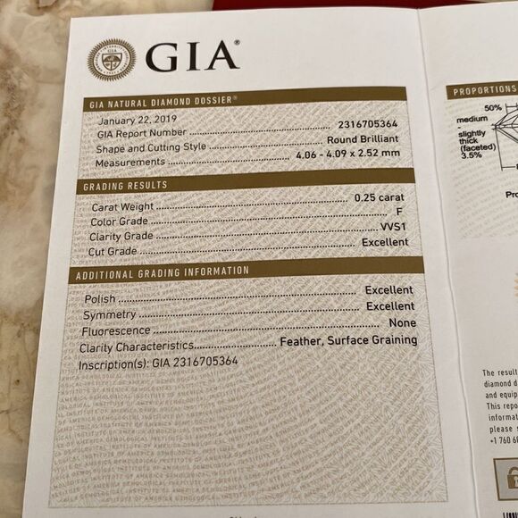 Cartier 1895 Solitaire Engagement Ring .25 Carat Platinum With Case & GIA Report - Picture 13 of 15